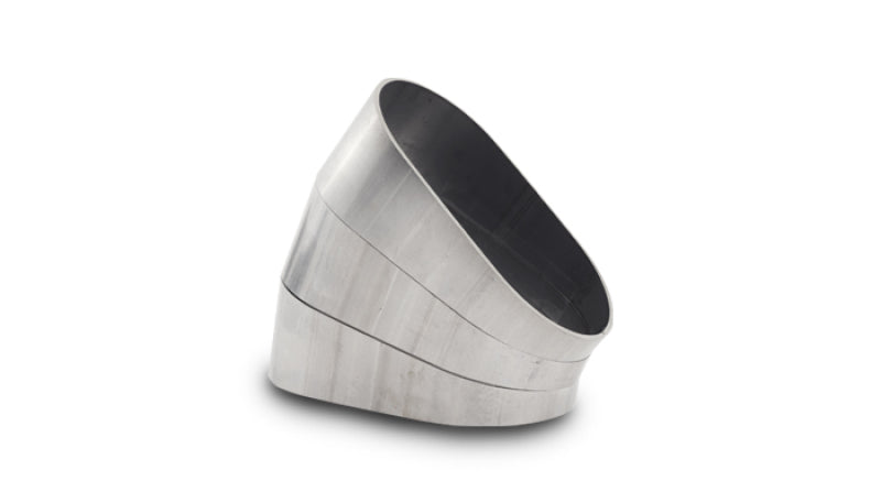 Vibrant Horizontal 304 SS Oval Pie Cuts 4.0in OD Tight 45 Degree Elbow - Bag of 3 Vibrant Steel Tubing  AXOPROS