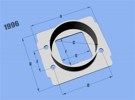 Vibrant MAF SenAdapter Plate Toyota w/ Bosch MAF Sensuse w/ 3in ID filteronly Vibrant Flanges  AXOPROS