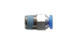 Vibrant Male Straight Pneumatic Vacuum Fitting (1/8in NPT Thread) - for 1/4in (6mm) OD tubing Vibrant Fittings  AXOPROS