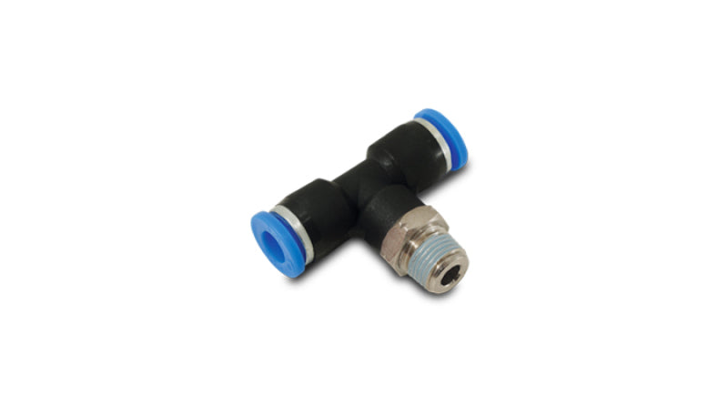 Vibrant Male Tee 1-Touch Fitting for 1/4in OD Tube (1/8in NPT) Vibrant Fittings  AXOPROS