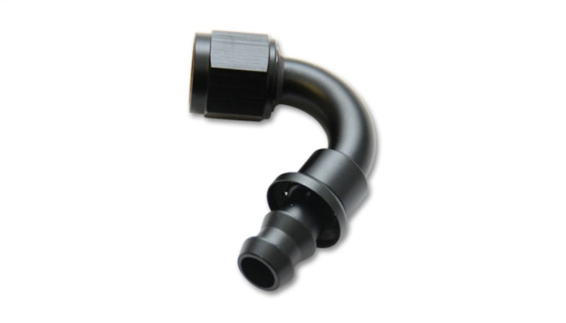 Vibrant Push-On 120 Degree Hose End Elbow Fitting - -10AN Vibrant Fittings  AXOPROS