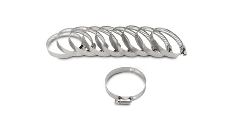 Vibrant S.S. Worm Gear Clamps Pack of 10 - Clamping Range: 3.54in - 4.49in (90mm - 114mm) Vibrant Clamps  AXOPROS