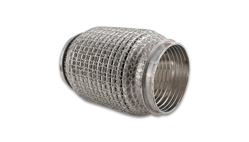 Vibrant SS Flex Coupling w/ Interlock Liner and Mesh Braid 3in Inlet/Outlet x 6in long Vibrant Flanges  AXOPROS