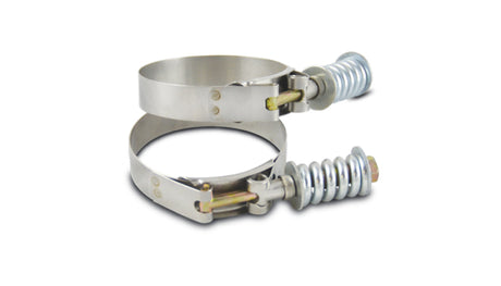 Vibrant SS T-Bolt Clamps Pack of 2 Size Range: 2.69in to 2.99in OD For use w/ 2.5in ID Coupling Vibrant Clamps  AXOPROS