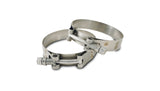Vibrant SS T-Bolt Clamps Pack of 2 Size Range: 3.76in to 4.05in O.D. For use with 3.5in I.D. coup Vibrant Clamps  AXOPROS