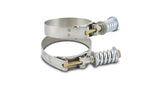 Vibrant SS T-Bolt Clamps Pack of 2 Size Range: 3.78in to 4.08in OD For use w/ 3.5in ID Couplings Vibrant Clamps  AXOPROS