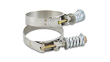Vibrant SS T-Bolt Clamps Pack of 2 Size Range: 3.78in to 4.08in OD For use w/ 3.5in ID Couplings Vibrant Clamps  AXOPROS