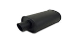 Vibrant StreetPower FLAT BLACK Oval Muffler with Single 3in Outlet - 3in inlet I.D. Vibrant Muffler  AXOPROS