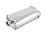 Vibrant StreetPower Oval Muffler - 2in Inlet/Dual Outlet (Center In - Offset Out) Vibrant Muffler  AXOPROS
