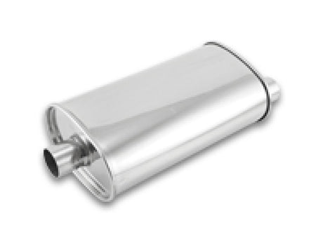 Vibrant StreetPower Oval Muffler - 2in Inlet/Dual Outlet (Center In - Offset Out) Vibrant Muffler  AXOPROS