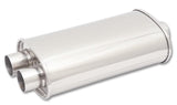 Vibrant StreetPower Oval Muffler 5in x 9in x 15in - 3in inlet/Dual Outlet (Center In - Dual Out) Vibrant Muffler  AXOPROS
