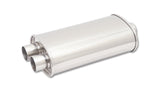 Vibrant StreetPower Oval Muffler 5in x 9in x 15in - 3in inlet/Dual Outlet (Center In - Dual Out) Vibrant Muffler  AXOPROS