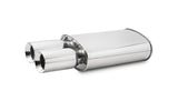 Vibrant StreetPower Oval Muffler w/ Dual 3.5in Round Tips Straight Cut Beveled Edge 2.5in inlet I.D. Vibrant Muffler  AXOPROS