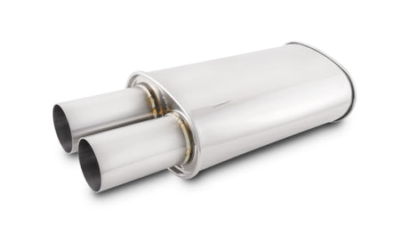 Vibrant Streetpower Oval Muffler w/3.00in Round Straight Cut Tip (2.50in Inlet) Vibrant Muffler  AXOPROS