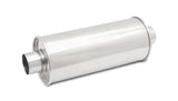 Vibrant StreetPower Round Muff 5in x 9in x 14in long body 3.5in in I.D. x 3.5in out Center-Center Vibrant Muffler  AXOPROS
