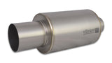 Vibrant Titanium Muffler w/Straight Cut Natural Tip 2.5in. Inlet / 2.5in. Outlet Vibrant Muffler  AXOPROS