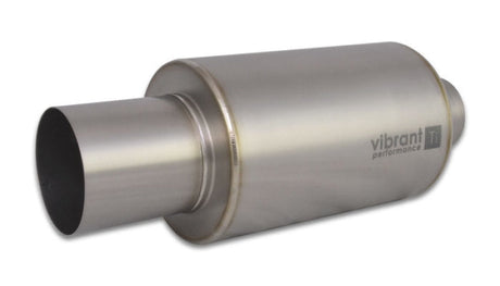 Vibrant Titanium Muffler w/Straight Cut Natural Tip 3in. Inlet / 3in. Outlet Vibrant Muffler  AXOPROS