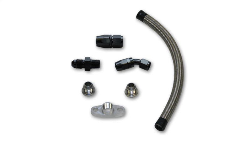 Vibrant Univ Top Mount Oil Drain Kit incl 20in Teflon lined S.S. hose Fitting Vibrant Oil Line Kits  AXOPROS
