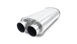 Vibrant Universal Streetpower 2.5in Stainless Steel Dual In-Out Oval Muffler Vibrant Muffler  AXOPROS