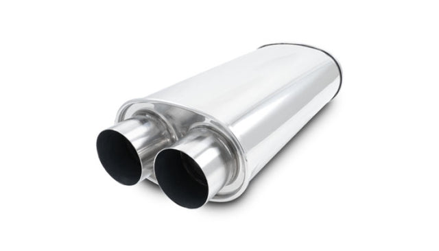 Vibrant Universal Streetpower 2.5in Stainless Steel Dual In-Out Oval Muffler Vibrant Muffler  AXOPROS