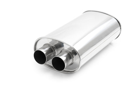 Vibrant Universal Streetpower 3in Stainless Steel Dual In-Out Oval Muffler Vibrant Muffler  AXOPROS