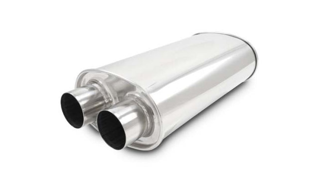 Vibrant Universal Streetpower 3in Stainless Steel Dual In-Out Oval Muffler Vibrant Muffler  AXOPROS