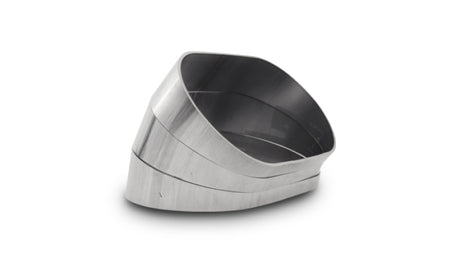 Vibrant Vertical 304 SS Oval Pie Cuts 3.5in OD Tight 45 Degree Elbow Vibrant Steel Tubing  AXOPROS