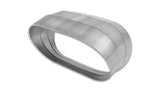 Vibrant Vertical 304 SS Oval Pie Cuts 3.5in OD Tight 45 Degree Elbow Vibrant Steel Tubing  AXOPROS
