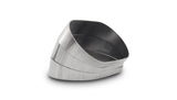 Vibrant Vertical 304 SS Oval Pie Cuts 4.0in OD Tight 45 Degree Elbow Vibrant Steel Tubing  AXOPROS