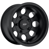 Vintage Matte Black 16x8 5x4.5 4BS Offset -12mm Cap P/N 8327041 Pro Comp Wheel  AXOPROS