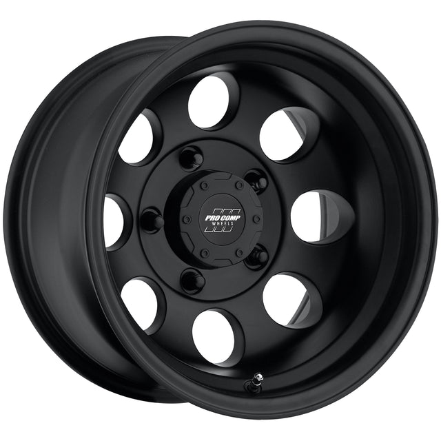 Vintage Matte Black 16x8 5x4.5 4BS Offset -12mm Cap P/N 8327041 Pro Comp Wheel  AXOPROS