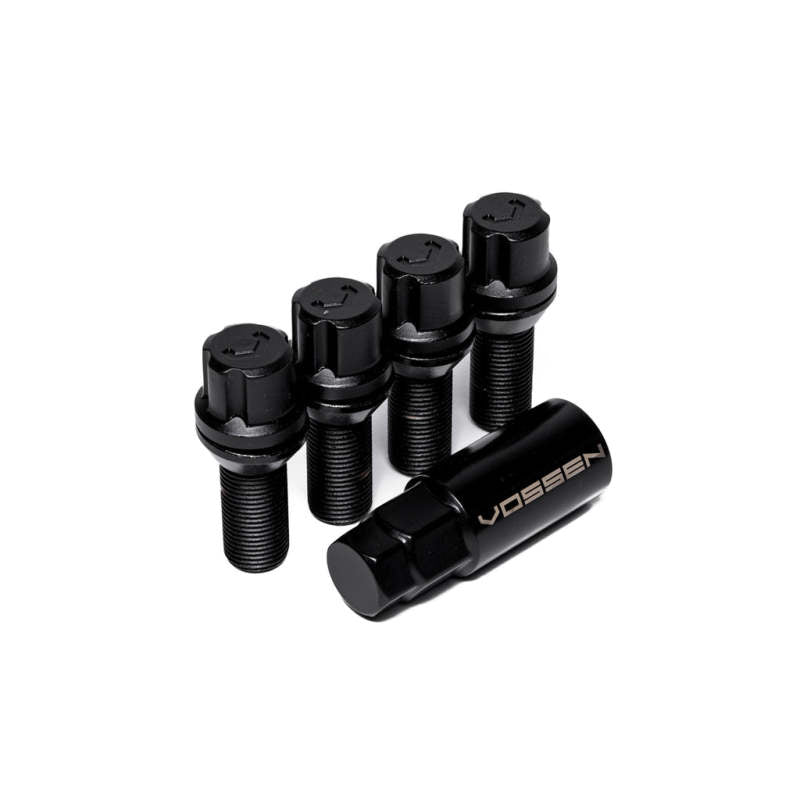 Vossen 30mm Lock Bolt - 14x1.25 - 17mm Hex - Cone Seat - Black (Set of 4) Vossen Wheel Bolts  AXOPROS