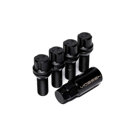 Vossen 30mm Lock Bolt - 14x1.5 - 17mm Hex - Cone Seat - Black (Set of 4) Vossen Wheel Bolts  AXOPROS