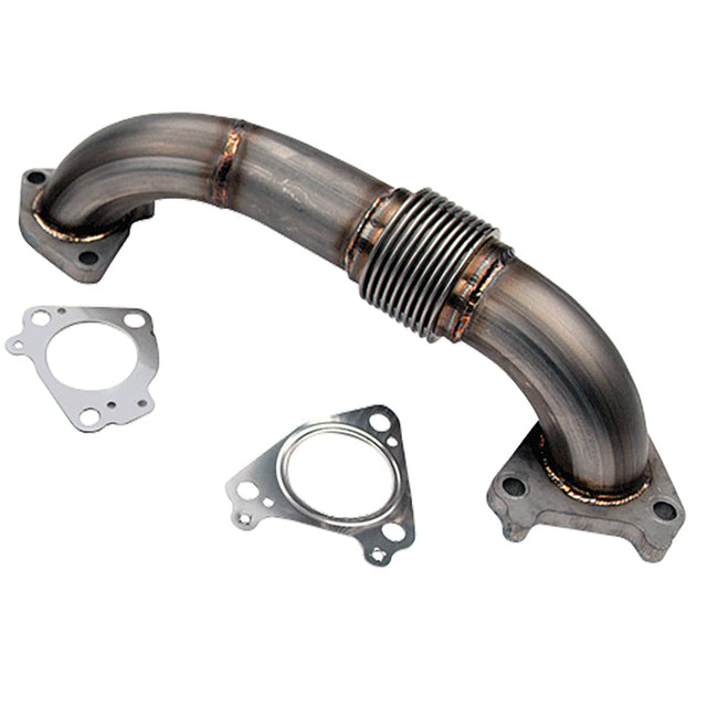 Wehrli 01-04 Chevrolet 6.6L Duramax LB7 2in Stainless Passenger Side Up Pipe w/Gaskets (Twin Turbo) Wehrli Connecting Pipes  AXOPROS