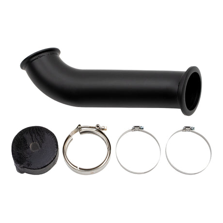 Wehrli 04.5-07 Dodge Ram Cummins 4in Down Pipe - w/High Mount S400 Turbo & 2nd Gen Manifold Wehrli Downpipes  AXOPROS