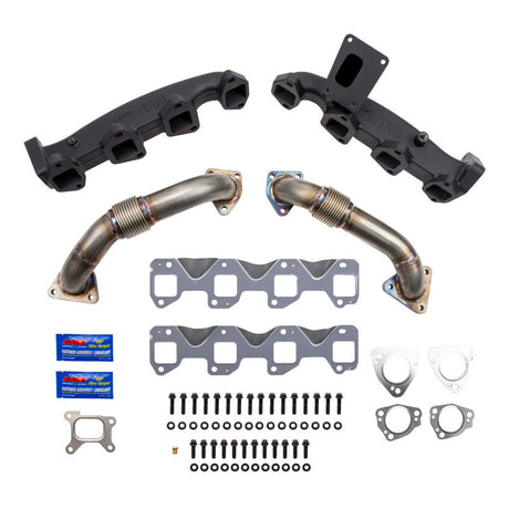 Wehrli 17-24 Chevrolet Duramax Billet Exhaust Manifold & Stainless Up Pipe Kit w/ Gaskets & Hardware Wehrli Headers & Manifolds  AXOPROS