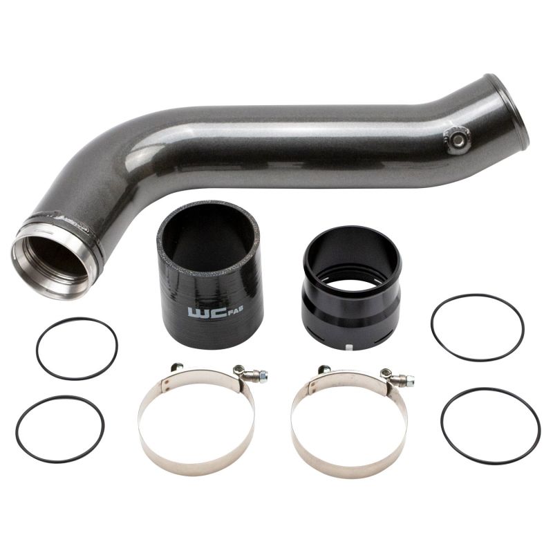 Wehrli 20-24 Chevrolet 6.6L L5P Duramax Passenger Side 3.5in Intercooler Pipe - Gloss Black Wehrli Intercooler Pipe Kits  AXOPROS