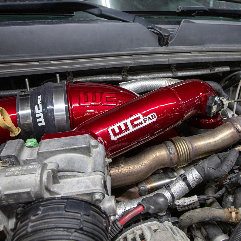 2011-2016 LML Duramax Passenger Side Upper Crossover Intercooler Pipe Kit Gloss Black Wehrli Intercooler Pipe Kits  AXOPROS