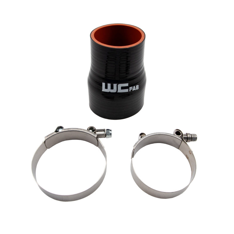 Wehrli 2.375in x 3in ID Straight Reducer 4.5in Long Silicone Boot and Clamp Kit Wehrli Clamps  AXOPROS
