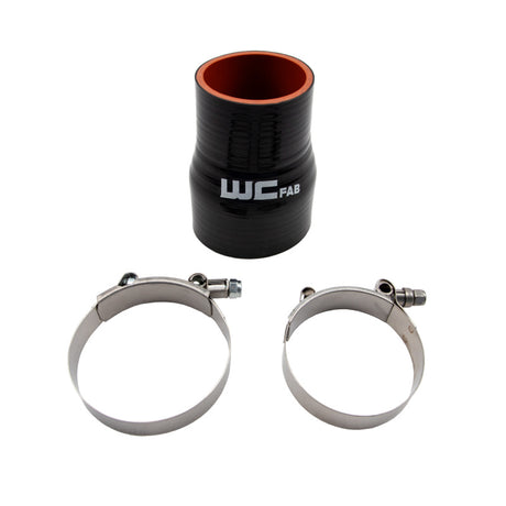 Wehrli 2.375in x 3in ID Straight Reducer 4.5in Long Silicone Boot and Clamp Kit Wehrli Clamps  AXOPROS