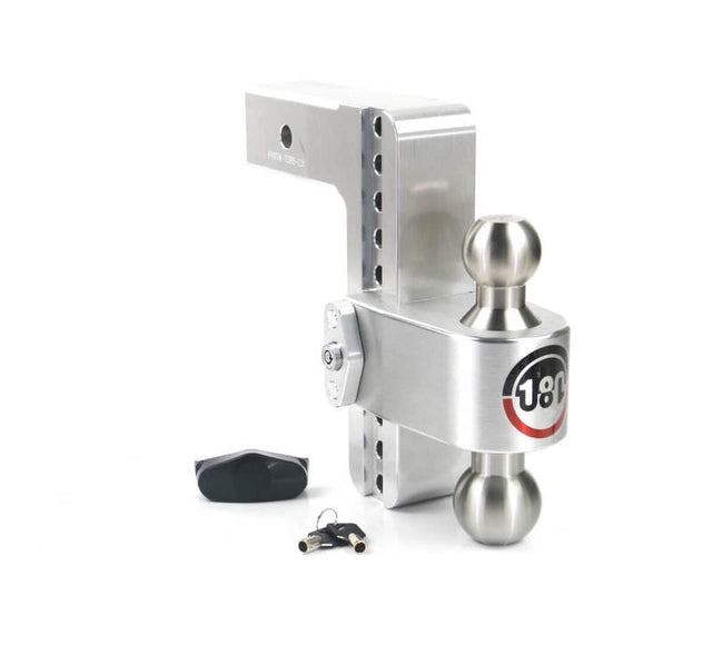 Weigh Safe 180 Hitch 8in Drop Hitch & 2.5in Shank (10K/18.5K GTWR) - Aluminum Weigh Safe Hitch Ball Mounts  AXOPROS