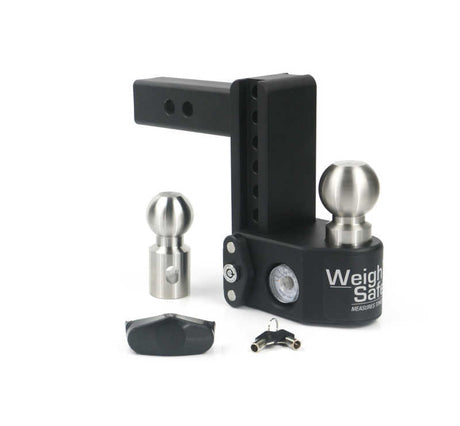 Weigh Safe 6in Drop Hitch w/Built-in Scale & 2in Shank (10K/15K GTWR) - Steel Weigh Safe Hitch Ball Mounts  AXOPROS