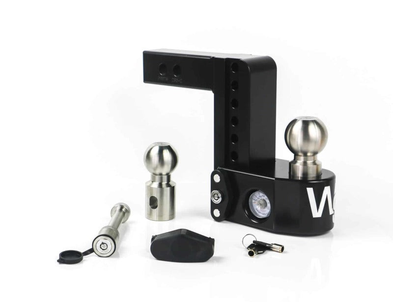 Weigh Safe 6in Drop Hitch w/Built-in Scale & 2in Shank (8K/12.5K GTWR) w/WS05 - Black Cerakote Weigh Safe Hitch Ball Mounts  AXOPROS