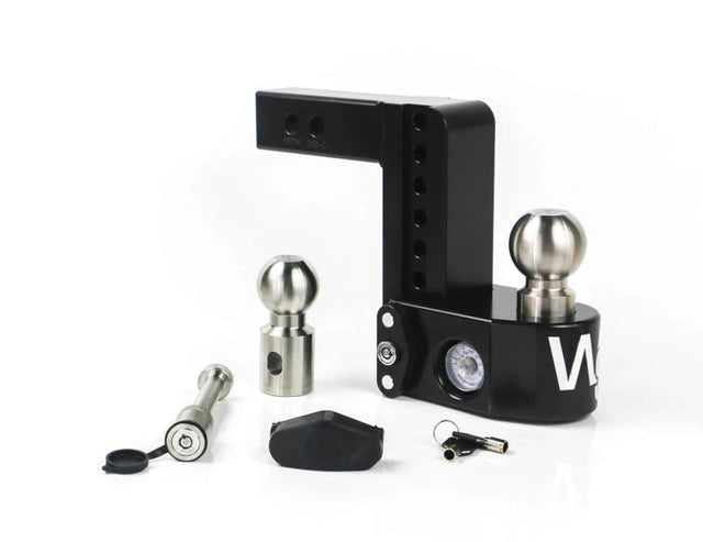 Weigh Safe 6in Drop Hitch w/Built-in Scale & 2in Shank (8K/12.5K GTWR) w/WS05 - Black Cerakote Weigh Safe Hitch Ball Mounts  AXOPROS