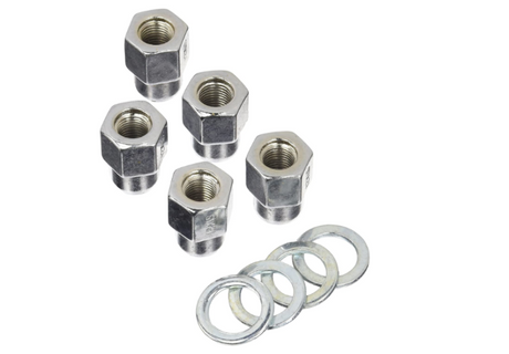 Weld Open End Lug Nuts w/Centered Washers 12mm x 1.5 - 5pk Weld Lug Nuts  AXOPROS