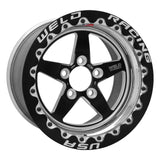 Weld S71 15x10.33 / 5x4.5 BP / 7.5in. BS Black Wheel (Medium Pad) - Black Single Beadlock MT Weld Wheels - Forged  AXOPROS