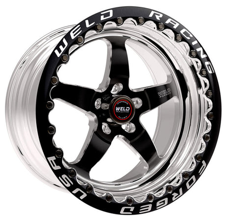 Weld S71 17x10 / 5x4.5 BP / 7.9in. BS Black Wheel (Low Pad) - Black Single Beadlock MT Weld Wheels - Forged  AXOPROS