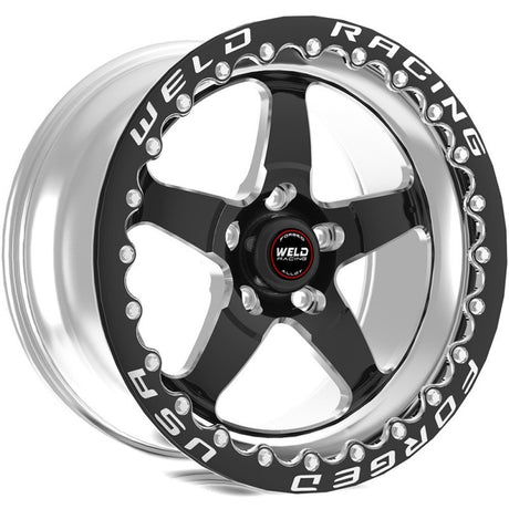 Weld S71 17x10 / 5x5 BP / 7.2in. BS 43mm O/S Black Wheel (HighPad) - Single Beadlock Weld Wheels - Forged  AXOPROS