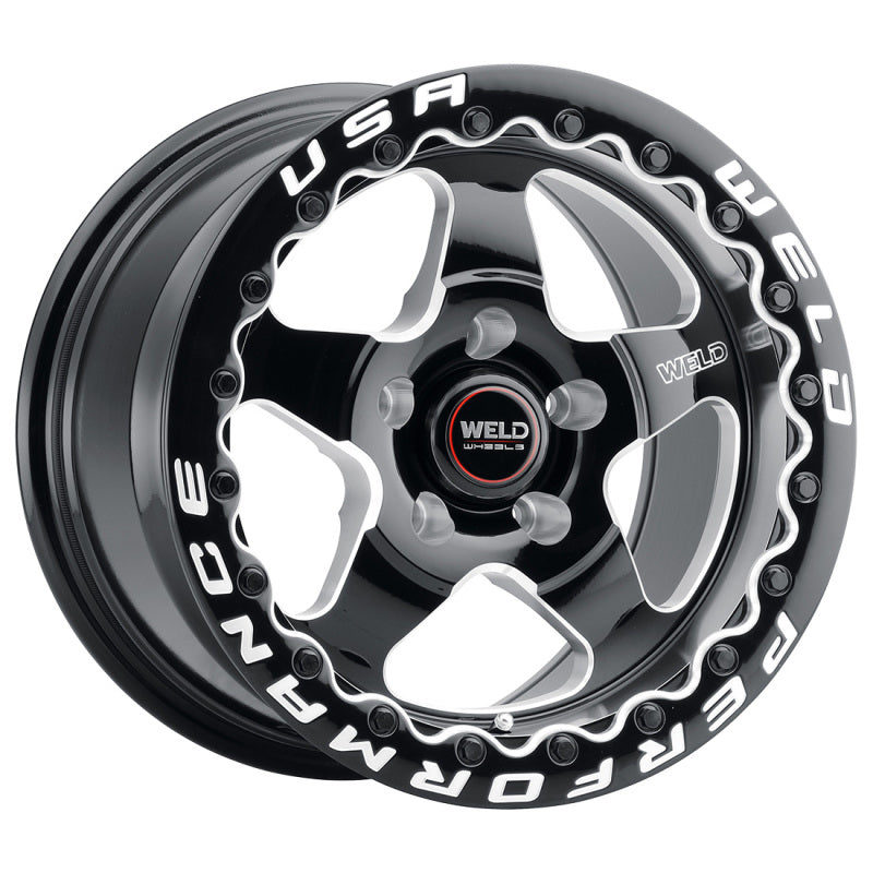 Weld S904 15x10 Ventura Beadlock 5x114.3 ET51 BS7.50 Gloss BLK MIL DIA 78.1 Weld Wheels - Cast  AXOPROS