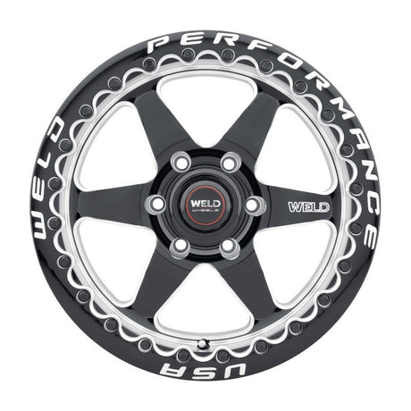 Weld S909 15x10 Ventura 6 Beadlock 6x139.7 ET38 BS7.00 Gloss BLK MIL DIA 106.1 Weld Wheels - Cast  AXOPROS